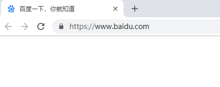 谷歌浏览器展示百度官网